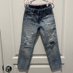 Dolce & Gabbana Kids Distressed Blue Jeans